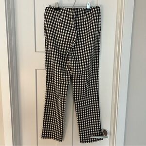 J. Jill Black and White Essential cotton stretch Checkered Cropped Pants size 6